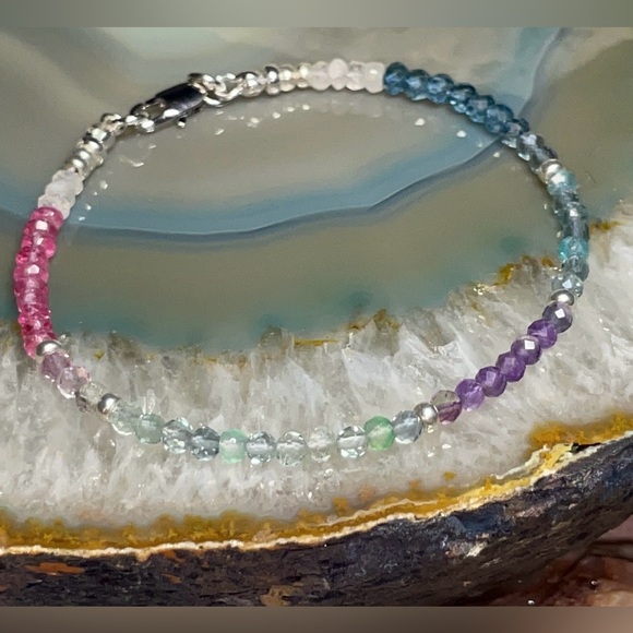 All Gemstone London Topaz and Sterling Silver Bracelet. - Picture 9 of 9